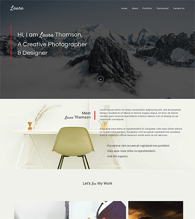 Laura Free Creative Bootstrap Theme